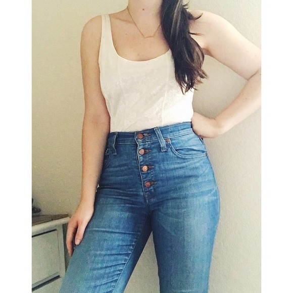 Vintage Subtle Print Scoop Neck Tank - Picture 3 of 7